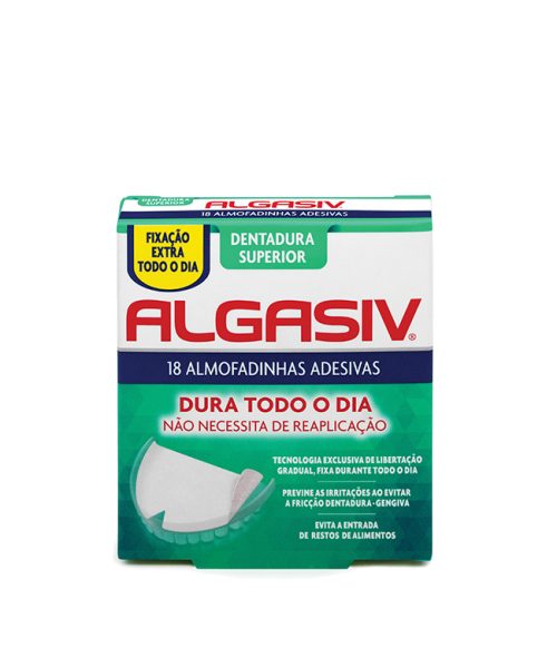 Almofadas adesivas prótese dentárias Algasiv