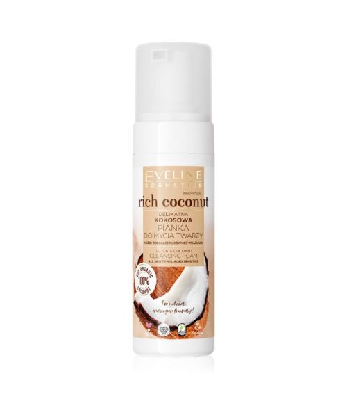 Eveline Cosmetics Rich Coconut Espuma de limpeza suave