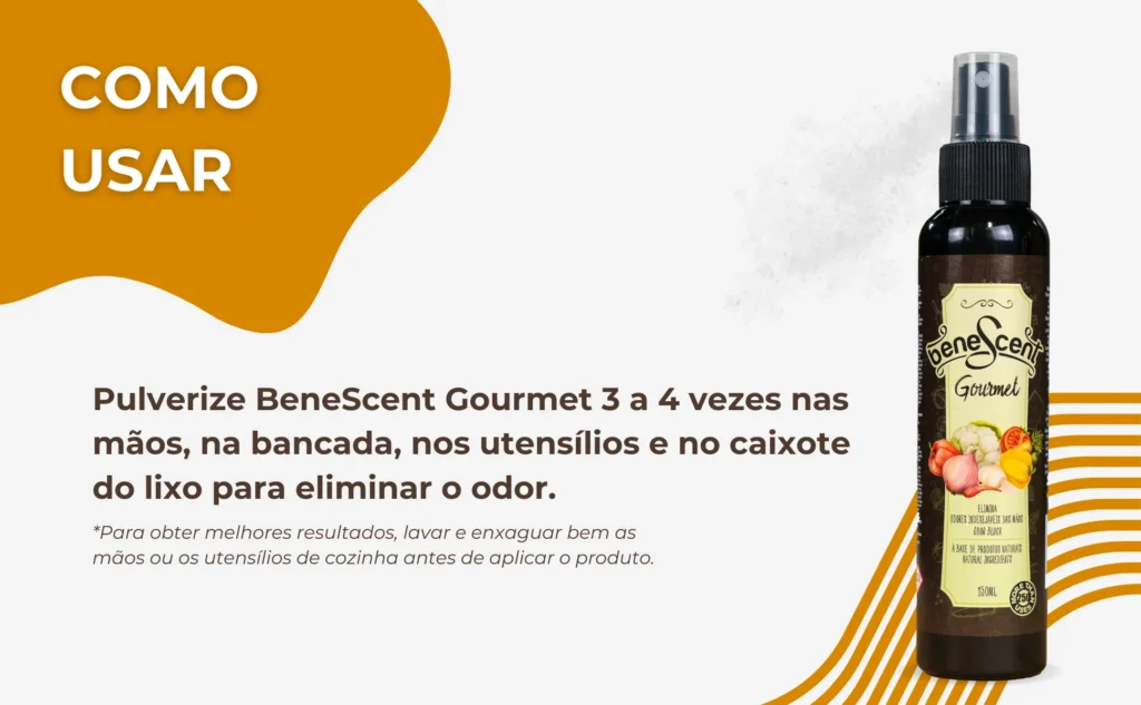 BeneScent Gourmet - Elimina odores alimentos das mãos 150ml